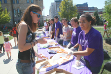 More than 100 members of The University of Scranton’s class of 2016 gave back to the local community as volunteers at the Back to School Bonanza, a free event meant to help area children prepare for the start of the school year.